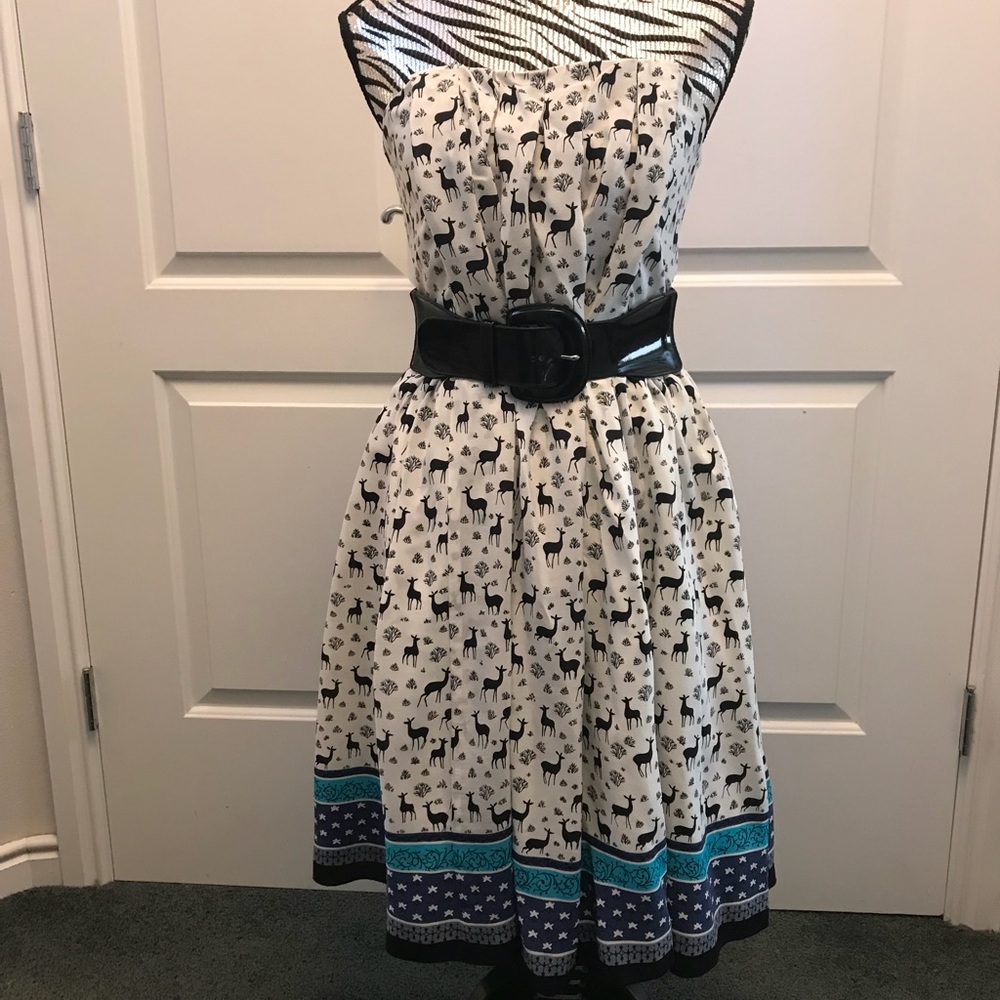 *RARE* Anna Sui for Anthropologie Deer-Print Dress
